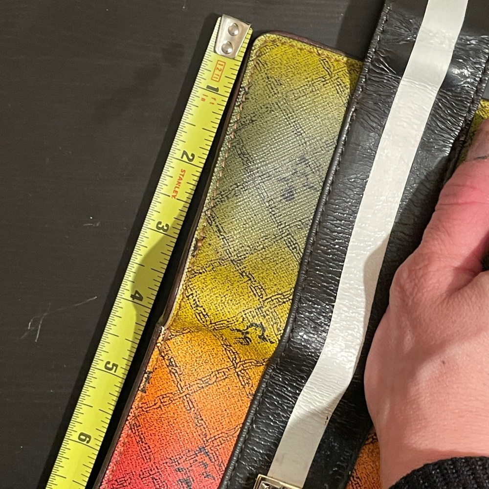 L.A.M.B. Multicolor Gradient Wallet with Signature Black & White Striped Lining. - Picture 10 of 11